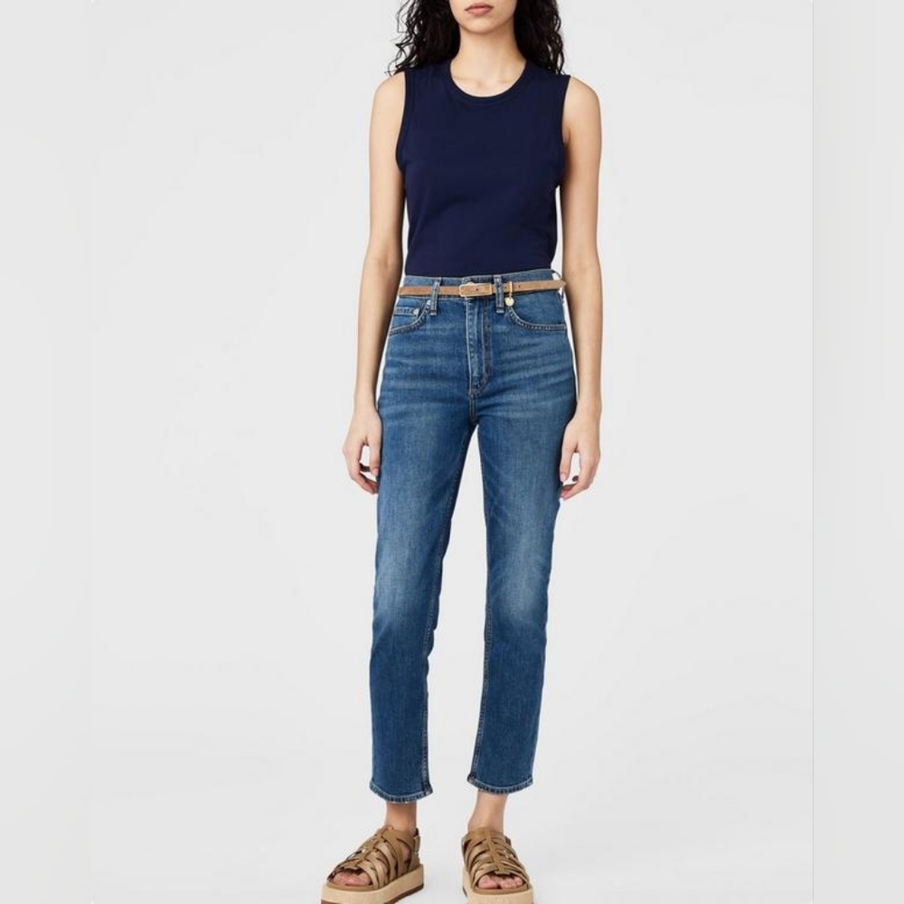 Rag & Bone Wren Slim Charlock High Rise Comfort Stretch Jean Blue 28